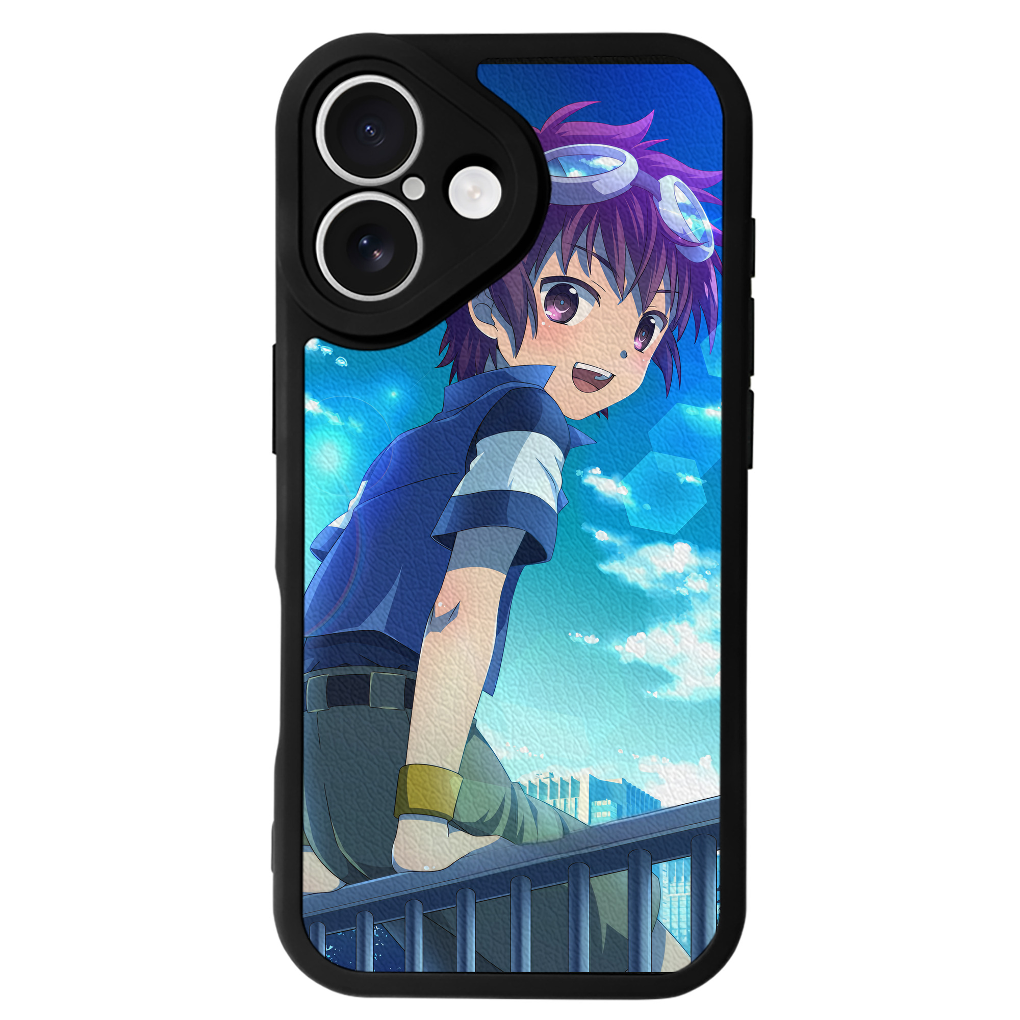 （画像用） Digimon デジタルモンスター/デジモン 【iPhone 16シリーズ対応】シリコンスマホケース（レザー調） 材質：シリコン